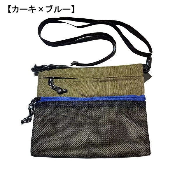 アウトドアグッズ サコッシュ メッシュポケット